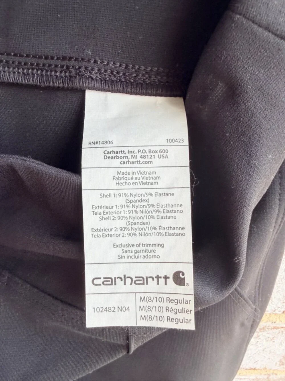 Carhartt Black Women's Force Fitted Midweight Utility Leggings Women's Size M - Picture 3 of 8